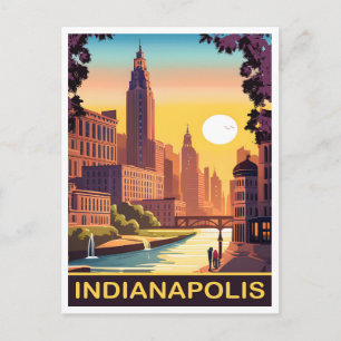 Carte Postale Indianapolis, rivière White, État de l'Indiana, Vo