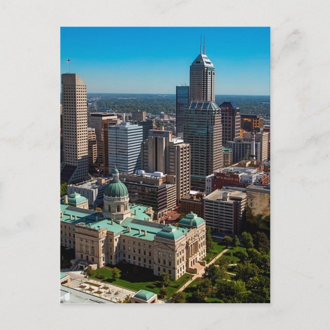 Carte Postale Indianapolis Skyline (Devant)