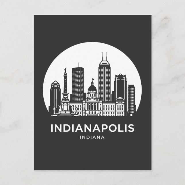 Carte Postale Indianapolis Ville Indiana (Devant)