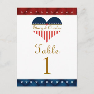 Carte Postale Indicateur Coeur patriotique Mariage Tableau Numér