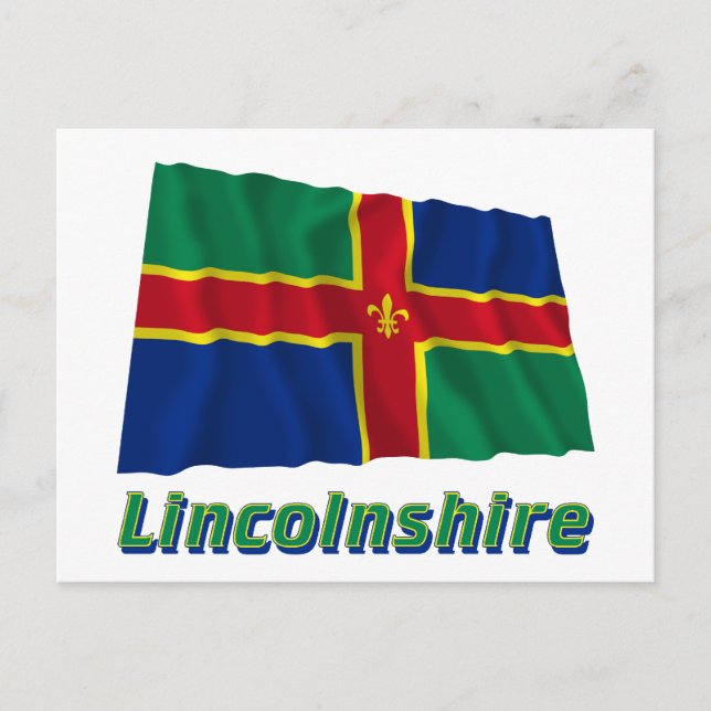 Carte Postale Indicateur d'agitation Lincolnshire avec nom (Devant)