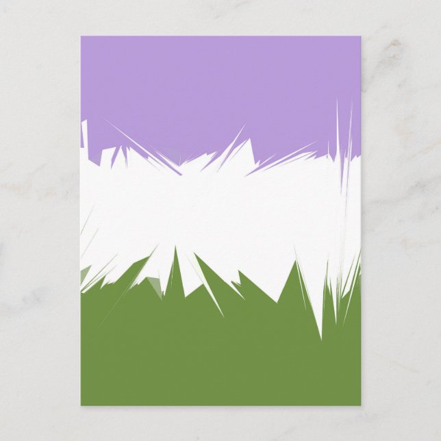 Carte Postale Indicateur de la fierté de la genderqueer Abstrait (Devant)