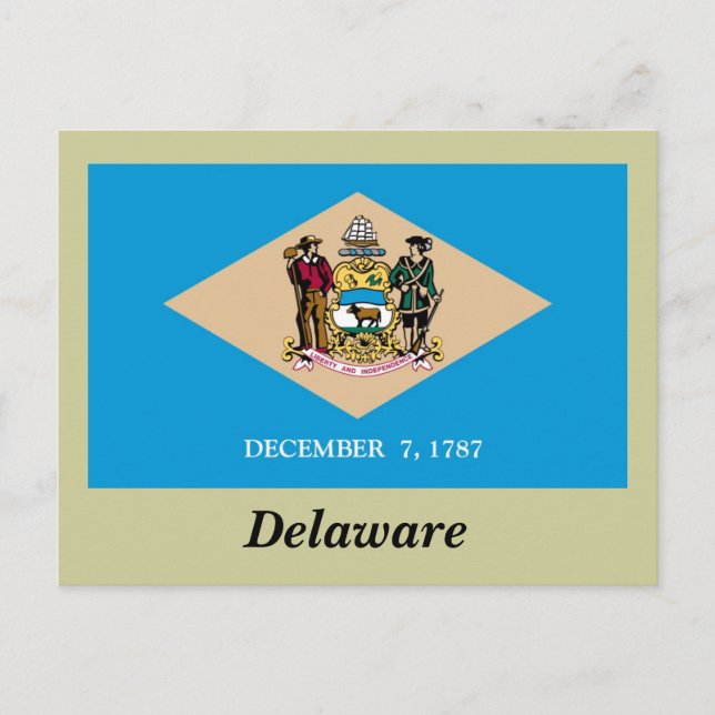 Carte Postale Indicateur d'état du Delaware (Devant)