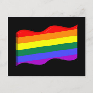 Carte Postale Indicateur Gay pride 3D