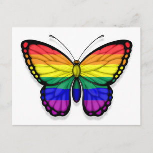 Carte Postale Indicateur Gay pride Arc-en-ciel