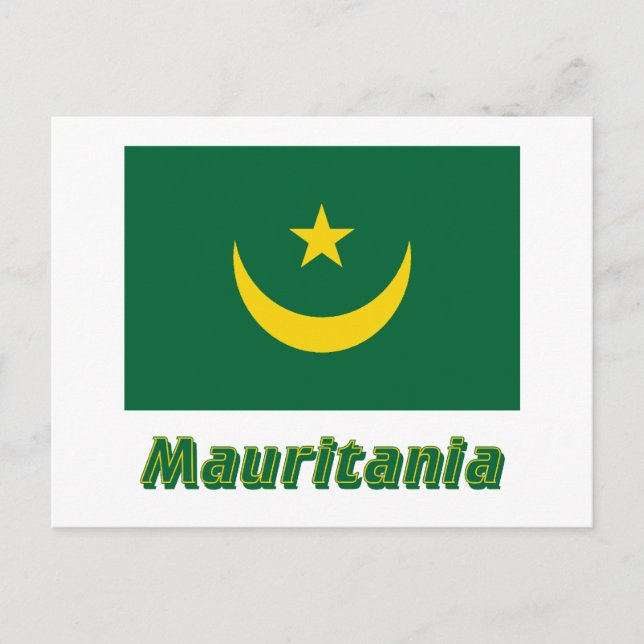 Carte Postale Indicateur Mauritanie avec nom (Devant)