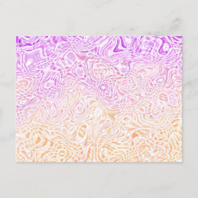 Carte Postale Indicateur Trippy Squiggly Boho Abstrait Trixic Pr (Devant)