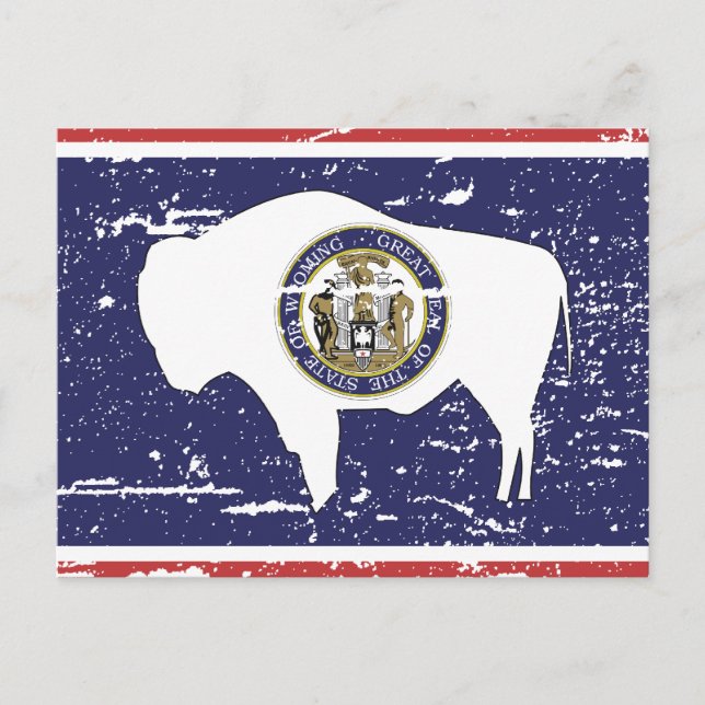 Carte Postale Indicateur WYOMING vintage (Devant)
