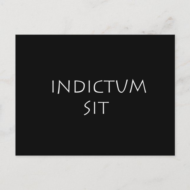 Carte Postale Indictum sit (Devant)