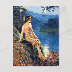 Carte postale Indienne Maidens Calendrier des anné