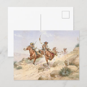 Carte Postale Indiens Herman W Hansen Apache à cheval