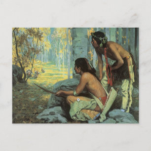 Carte Postale Indiens vintages, Taos Turquie Chasseurs par souri