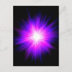 Carte Postale Indigo violet cicatrisation flamme reiki énergie d