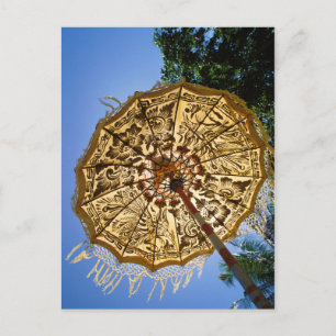 Carte Postale Indonésie, Bali Temple parapluie