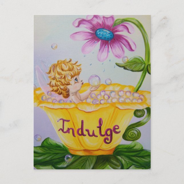 Carte postale "INDULGE" Precious Wings Fairy (Devant)