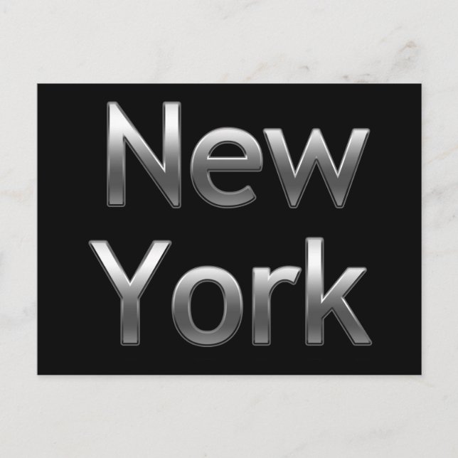 Carte Postale Industriel New York - Sur Noir (Devant)