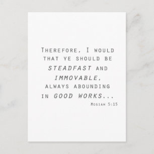 Carte Postale inébranlable mosiah lds scripture