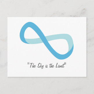 Carte Postale Infini bleu clair