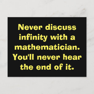 Carte Postale Infinity Math Postcards