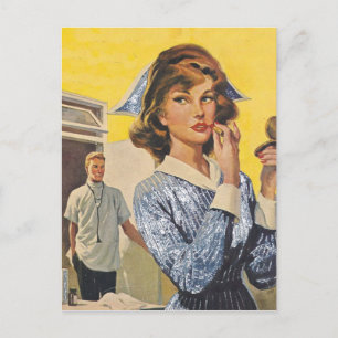 Carte Postale Infirmière à la recherche