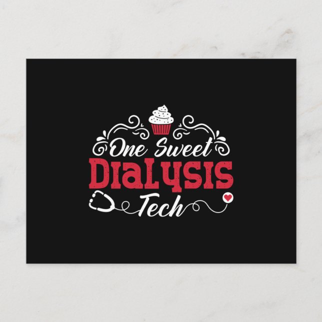 Carte Postale Infirmière de dialyse un technicien en technologie (Devant)