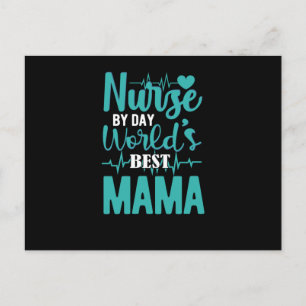 Carte Postale Infirmière de jour, meilleure maman du monde - rec