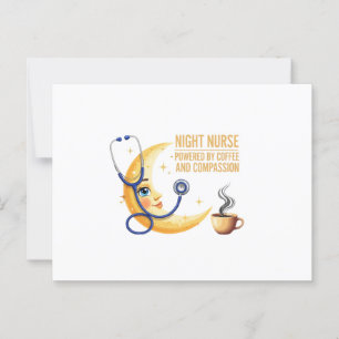 Carte Postale Infirmière de nuit - Coffee & Compassion Healthcar