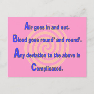 Carte Postale Infirmière drôle ou cadeaux respiratoires de