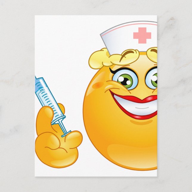 Carte Postale infirmière émoji (Devant)