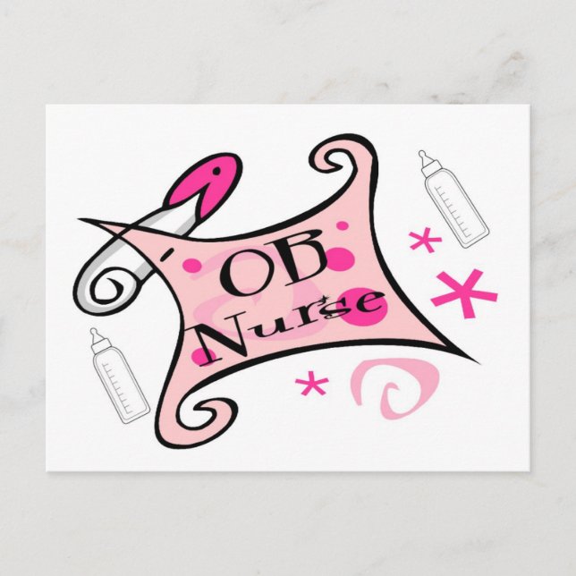 Carte Postale Infirmière en obstétrique (Devant)