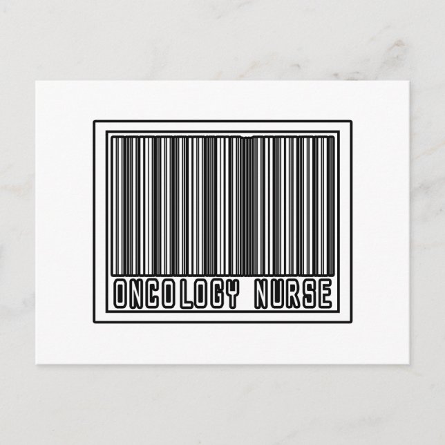 Carte Postale Infirmière en oncologie du code barre (Devant)