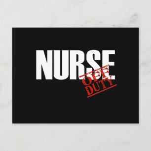 CARTE POSTALE INFIRMIÈRE HORS SERVICE