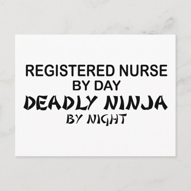Carte Postale Infirmière inscrite Morte Ninja (Devant)