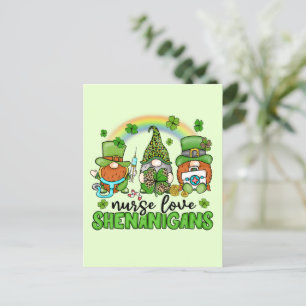 Carte Postale Infirmière Love Shenanigans St. Patrick's