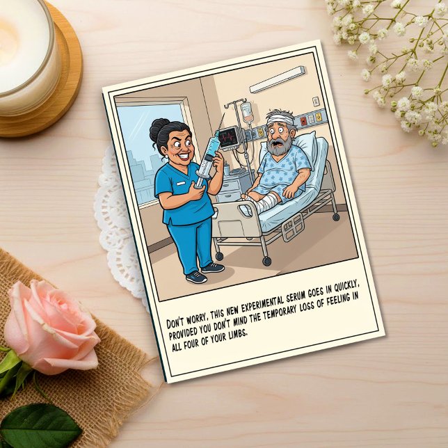 Carte Postale Infirmière sinistre prépare l'injection pour un pr (Créateur téléchargé)