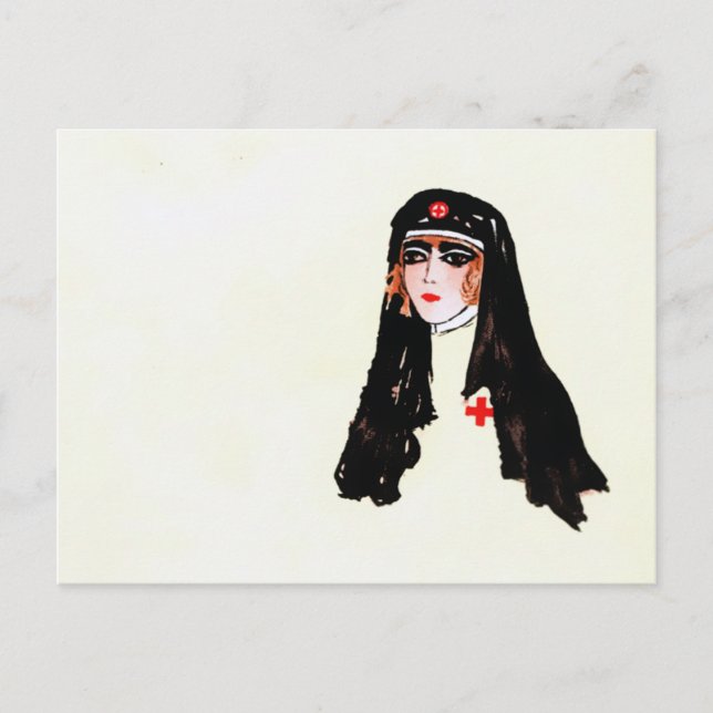 Carte Postale Infirmière vintage (Devant)
