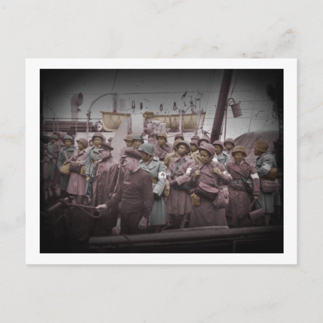 Carte Postale Infirmières afro-américaines en navire (Devant)
