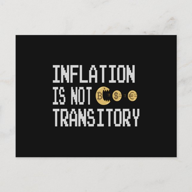 Carte Postale Inflation is not transitory (Devant)