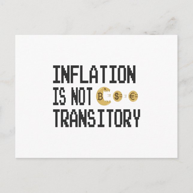 Carte Postale Inflation is not transitory (Devant)