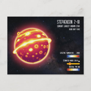 Carte Postale Infographies de l'étoile Stephenson 2-18, un astro