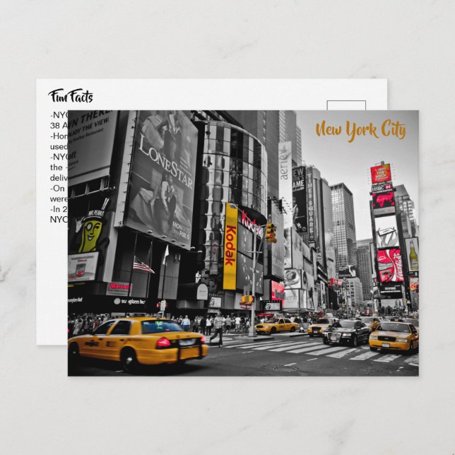 Carte Postale Informations intéressantes et amusantes sur New Yo (Devant / Derrière)