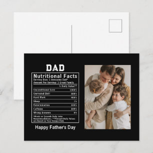 Carte Postale Informations nutritionnelles personnalisées pour l