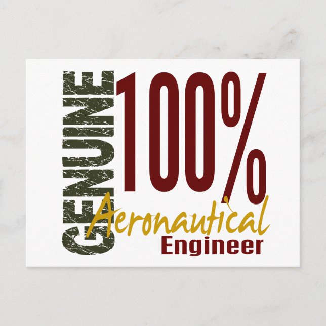 Carte Postale Ingénieur aéronautique authentique (Devant)