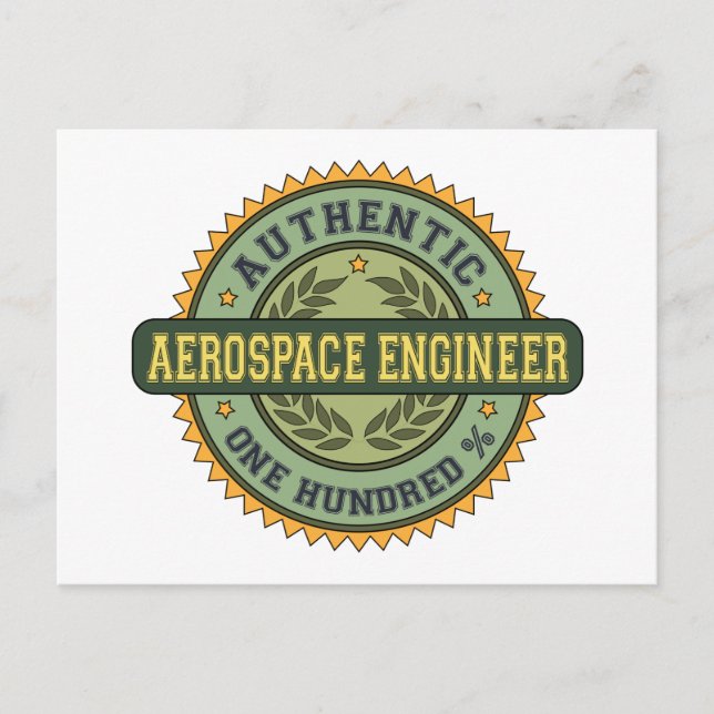 Carte Postale Ingénieur aérospatial authentique (Devant)