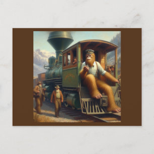 Carte Postale Ingénieur de train Bigfoot