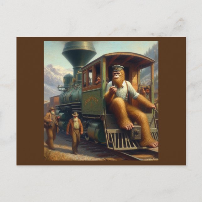 Carte Postale Ingénieur de train Bigfoot (Devant)