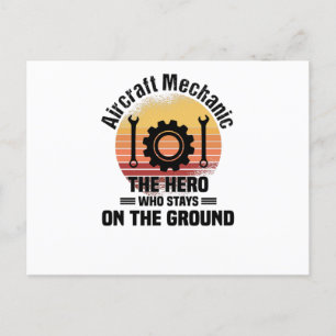 Carte Postale Ingénieur mécanicien d'avion