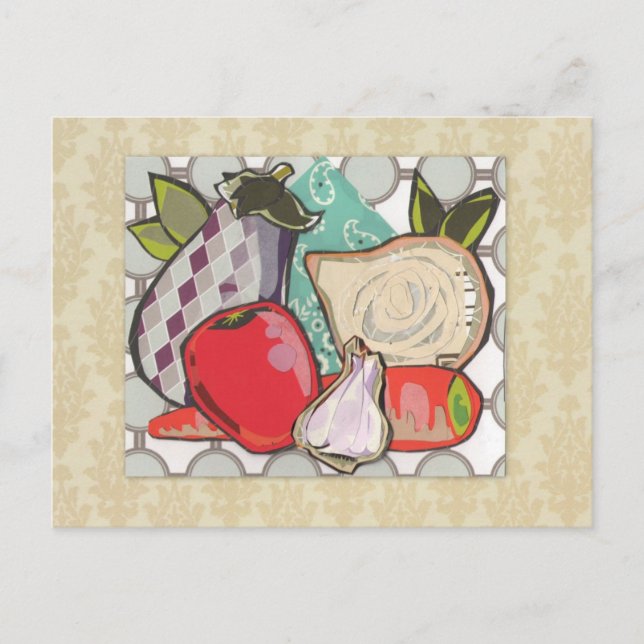 Carte Postale Ingrédients de cuisine Ratatouille - (Devant)