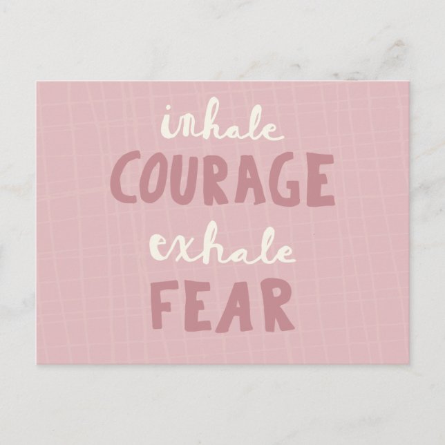 Carte Postale Inhale Courage Exhale Peur (Devant)