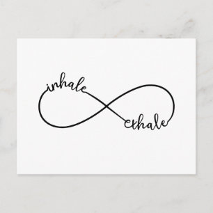 Carte Postale Inhale, exhale, infinity sign